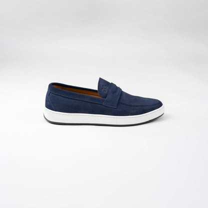 Glooglass™ – Mocassins en daim Bleu