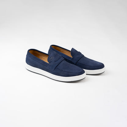 Glooglass™ – Mocassins en daim Bleu