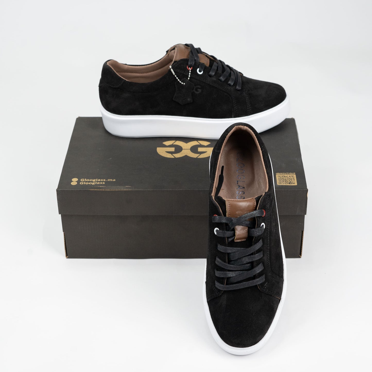 Glooglass™ – Sneakers en daim Noir