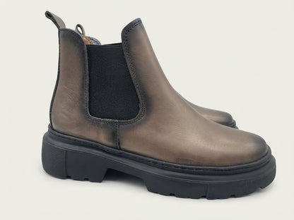 Glooglass™ – Bouttine en Cuir Marron