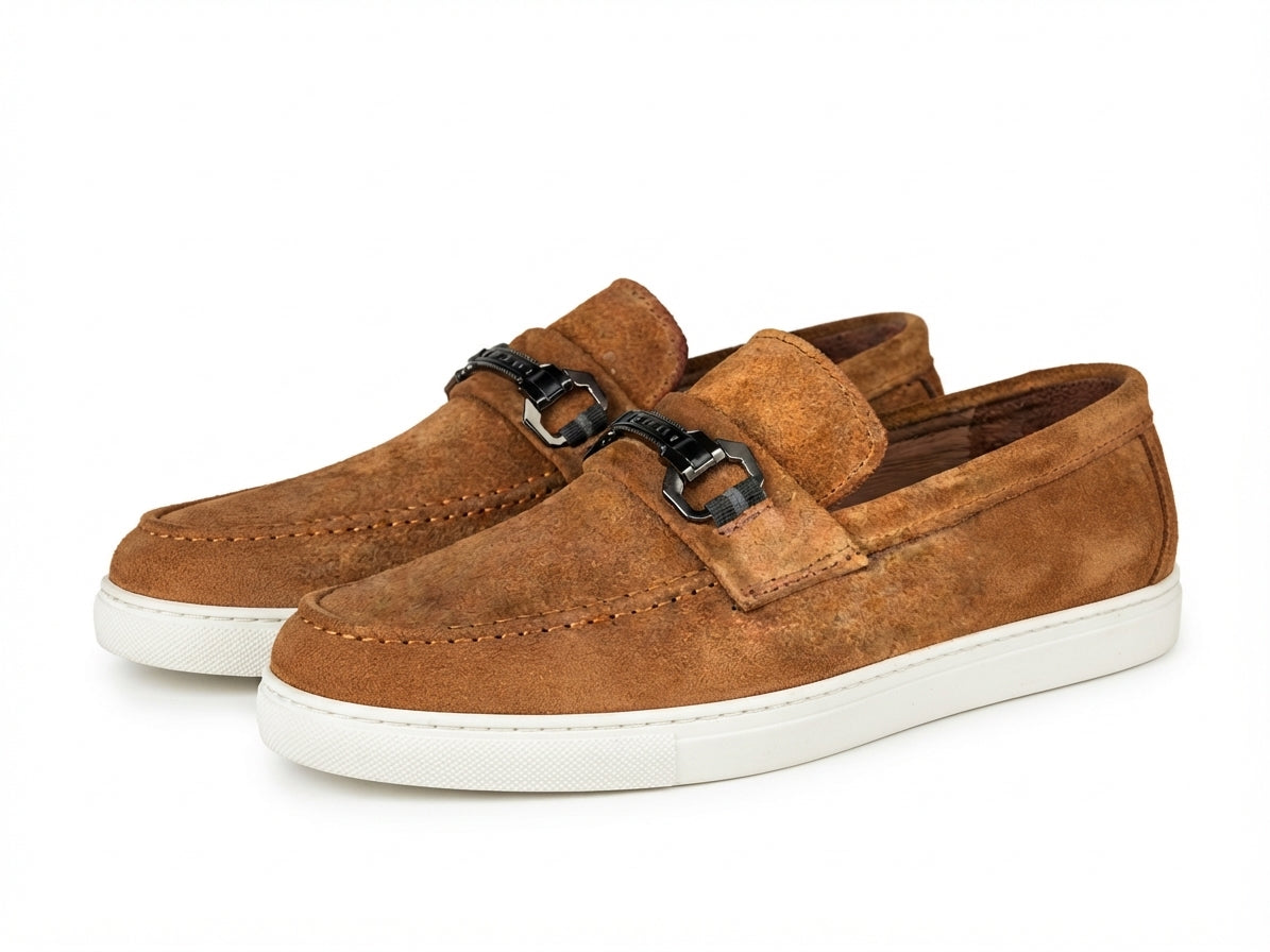 Mocassins Marron Daim de Luxe Tres Confortable