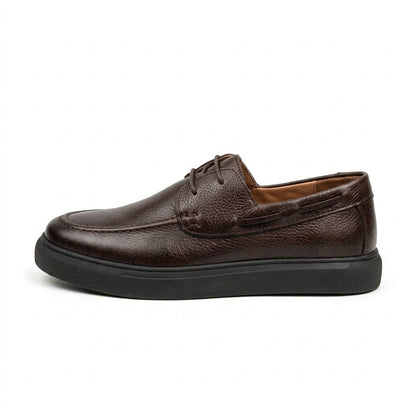 Glooglass™ – Mocassin à Lacets en Marron Véritable