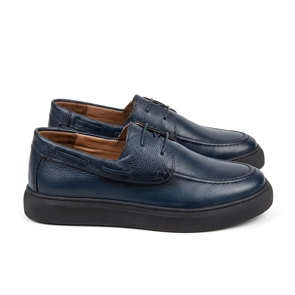 Glooglass™ – Mocassin à Lacets en Bleu Véritable
