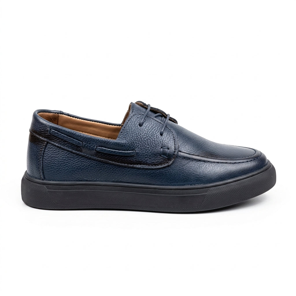Glooglass™ – Mocassin à Lacets en Bleu Véritable