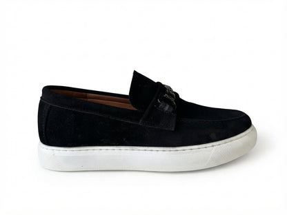 Mocassins Noir Daim de Luxe Tres Confortable