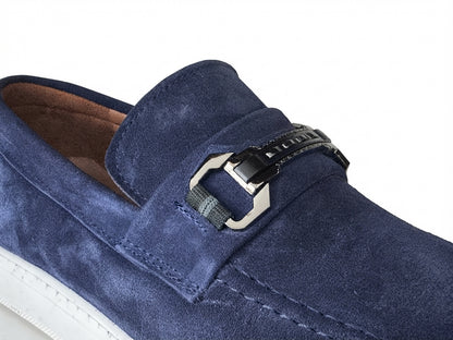 Mocassins Navy Daim de Luxe Tres Confortable