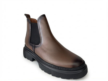 Glooglass™ – Bouttine en Cuir Marron