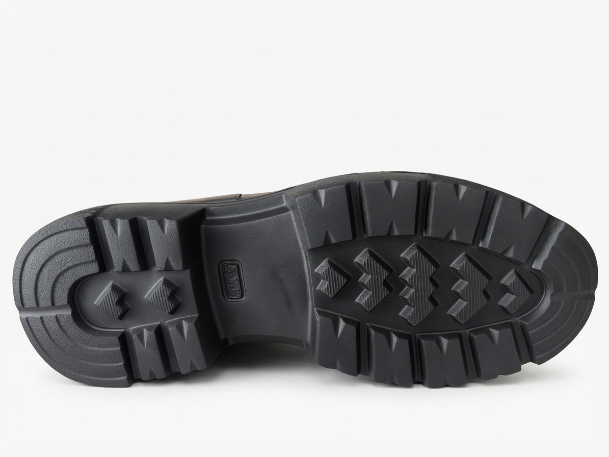 Glooglass™ – Bouttine en Cuir Noir