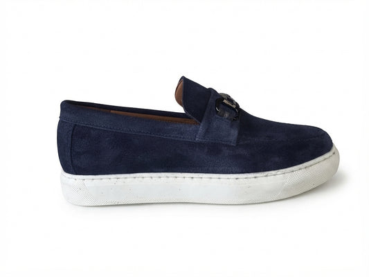 Mocassins Navy Daim de Luxe Tres Confortable