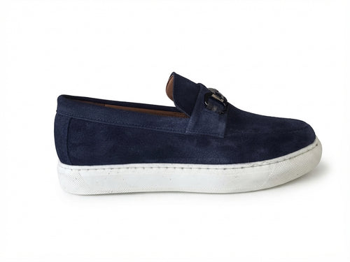 Mocassins Navy Daim de Luxe Tres Confortable