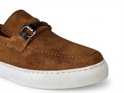 Mocassins Marron Daim de Luxe Tres Confortable